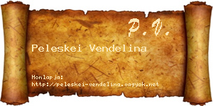 Peleskei Vendelina névjegykártya